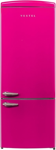 Vestel Retro NFK52111 Pembe 471 Lt No-Frost Buzdolabı resmi