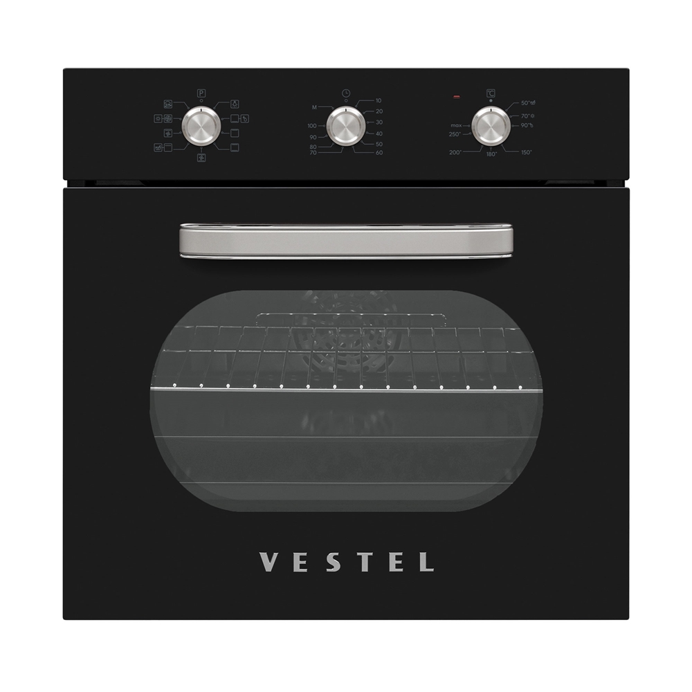 Vestel AF-6682 Retro Siyah 69 lt A Enerji Sinifi Ankastre Firin resmi
