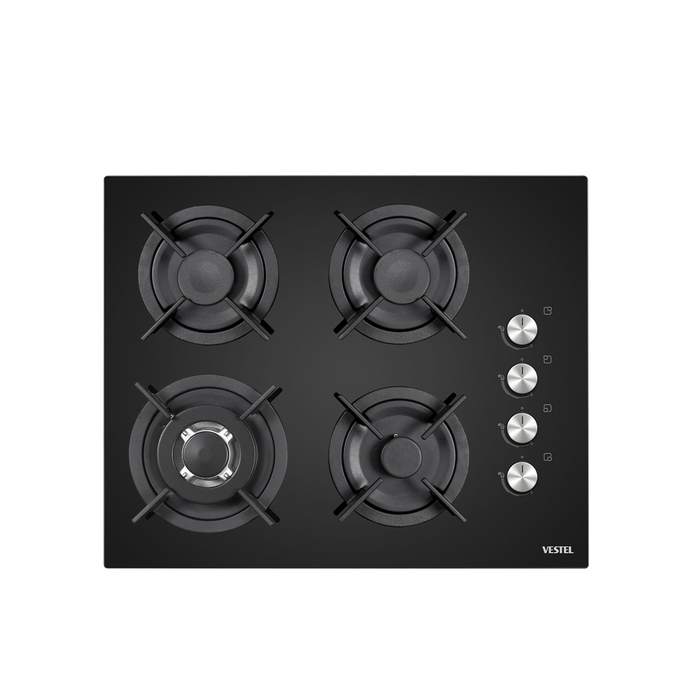 Vestel AO-65104 SDG-DW 65 cm 4 Gözü Gazlı (1 Gözü Wok'lu) Ankastre Ocak resmi