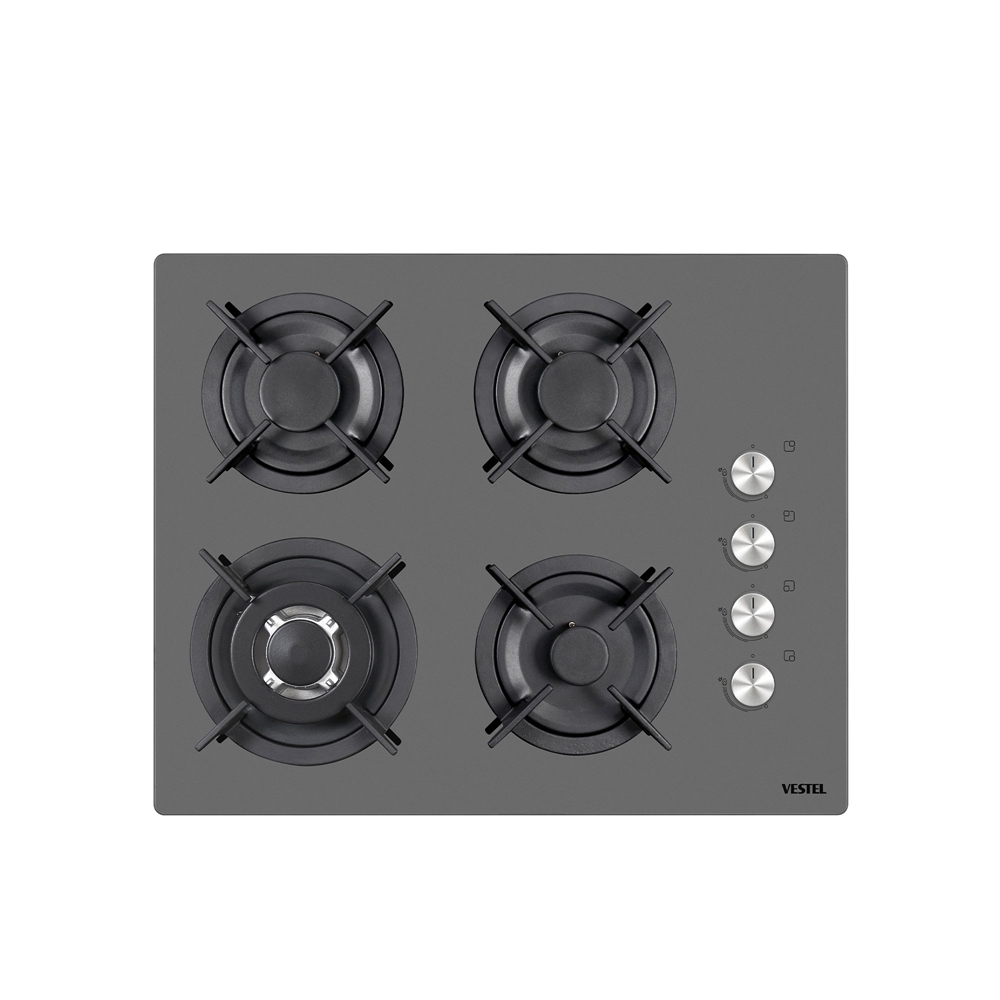 Vestel AO-65104 GDG-DW 65 cm 4 Gözü Gazlı (1 Gözü Wok'lu) Ankastre Ocak resmi
