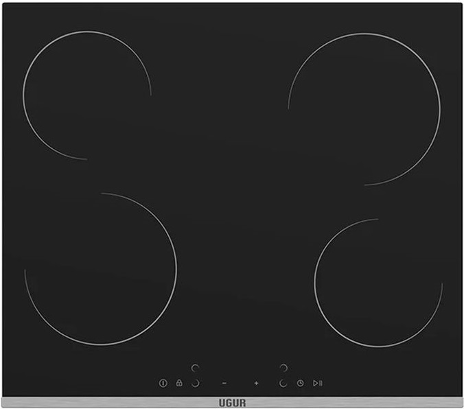 Uğur UAO V604 S MS1 60 cm Siyah Vitroseramik Elektrikli Ankastre Ocak resmi