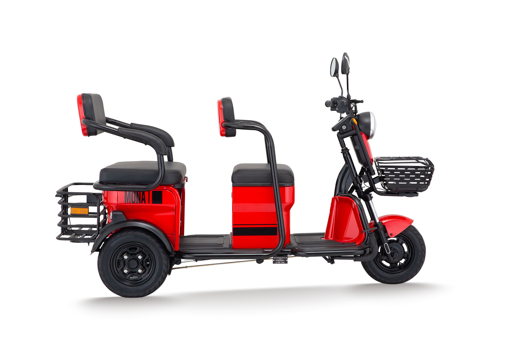 E-Mon Mona 1300 W 3 Tekerlekli Elektrikli Motosiklet Kırmızı resmi